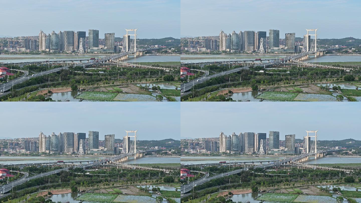 泉州晋江大桥、东海泰禾广场-4K视频素材