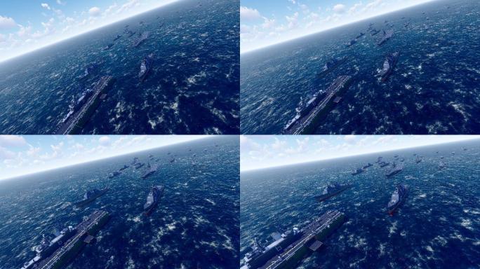 4k 航空母舰战斗群下海演习