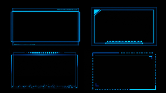4款科技框视频框（带透明通道）