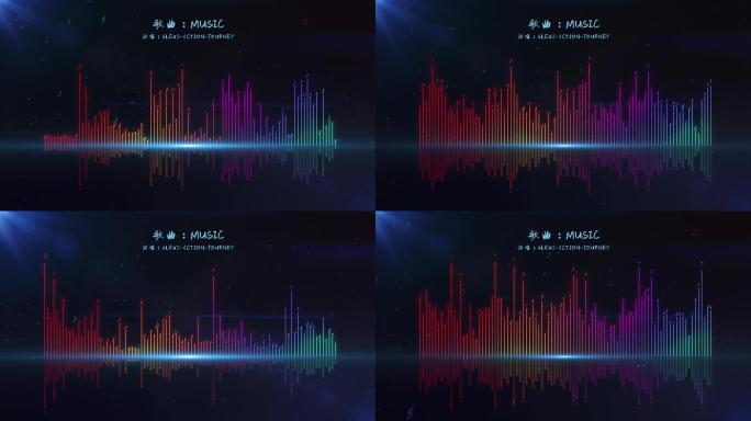 4K音频可视化音乐背景AE模板