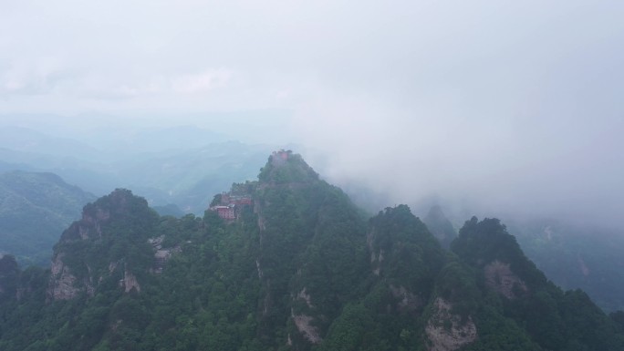 4K武当山云雾风景航拍