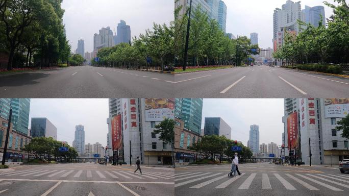 上海封城中公路街景景象