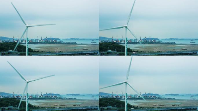 釜山风车发电 发电站 能源 风车 供能