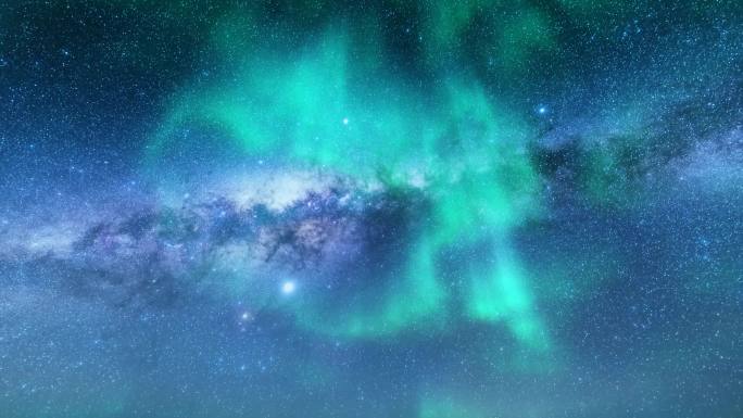 4K极光星空银河延时摄影1