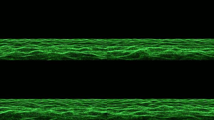 4K绿色海洋粒子横向流动2