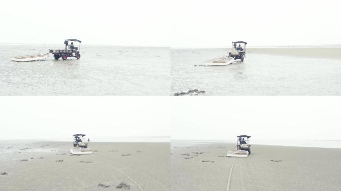 广东雷州半岛 滩涂 三轮车