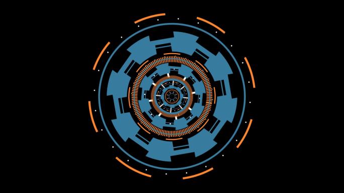 科技齿轮动画MOV透明通道免抠图元素