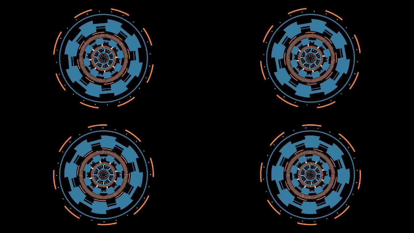 科技齿轮动画MOV透明通道免抠图元素