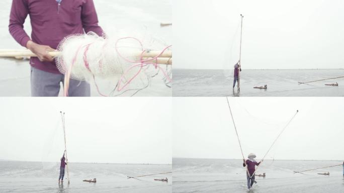 广东雷州半岛解渔网