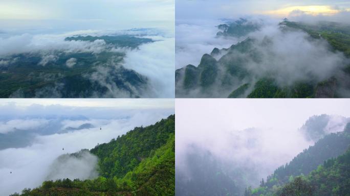 【4K】山区村落云雾袅绕