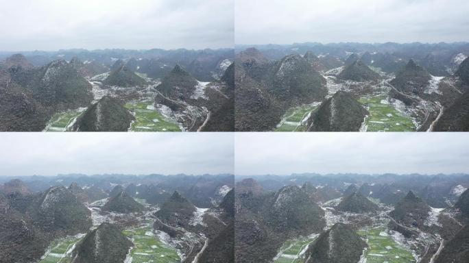 贵州 雪山 美景 大理石开采 雪景