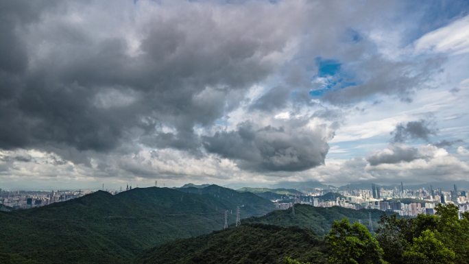 深圳乌云压顶轨迹延时摄影