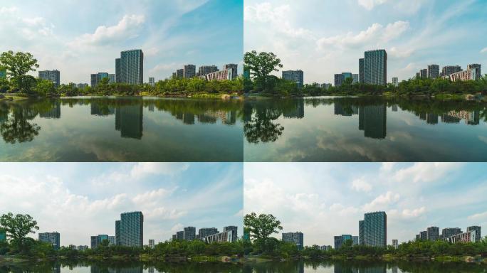 杭州临平新城CBD建筑延时摄影