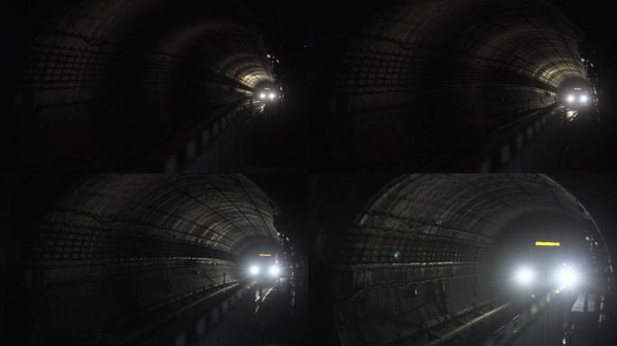 4K地铁隧道进站