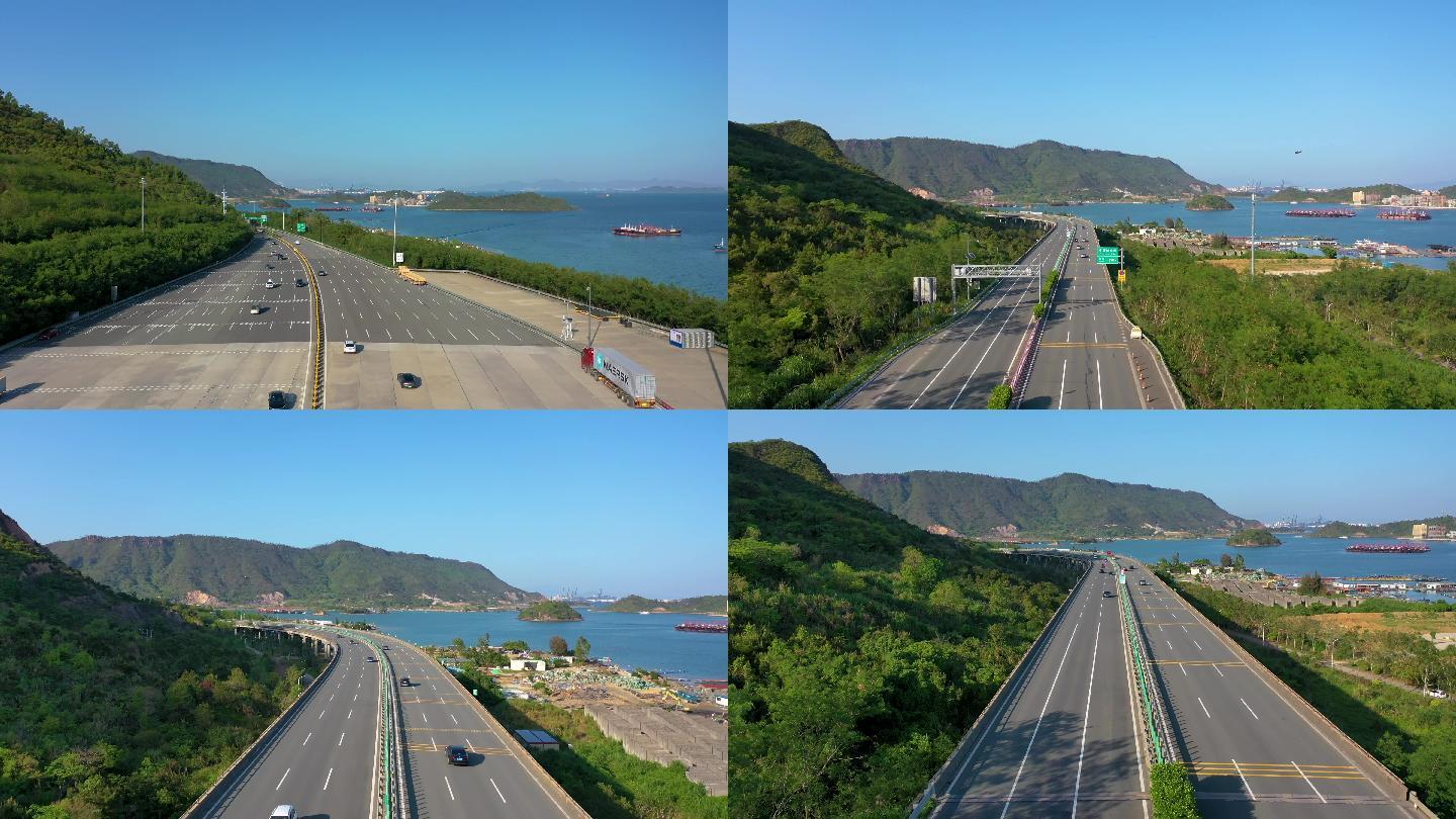 坝光高速 海景  小桂码头航拍