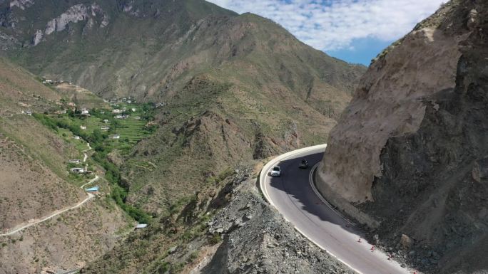 原创商用云南迪庆州金沙江峡谷自然风光航拍