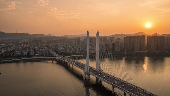 【4K】惠州市惠城区合生大桥晚霞延时