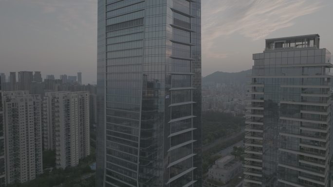 深圳湾高楼玻璃面4K灰片
