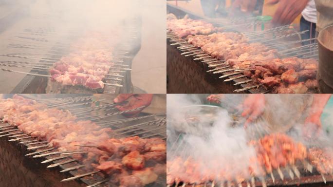 新疆美食之烤馕烤羊肉串
