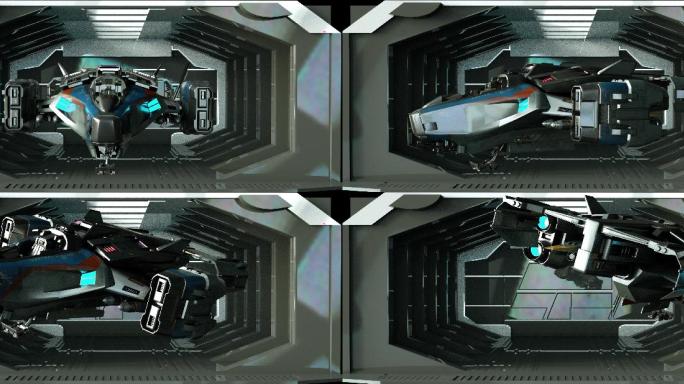 4K直屏裸眼3D飞船素材(可定制）