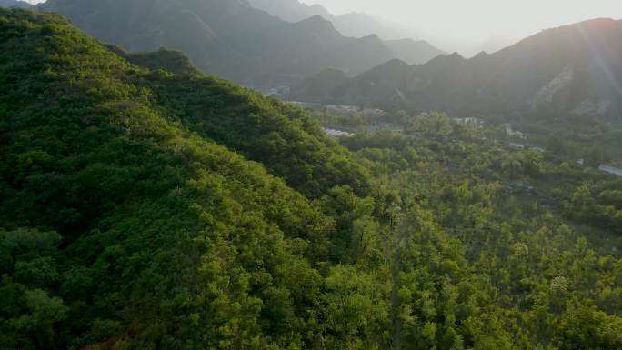 门头沟山脉航拍