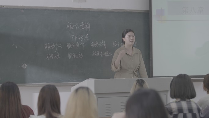 大学  教授上课 课堂 班级