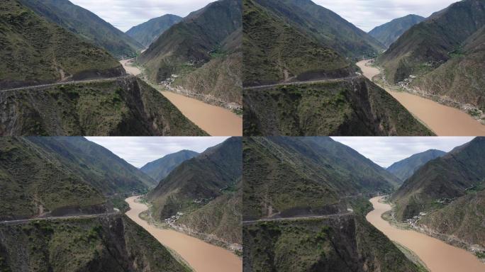 G215滇藏线云南迪庆公路自驾游旅行航拍