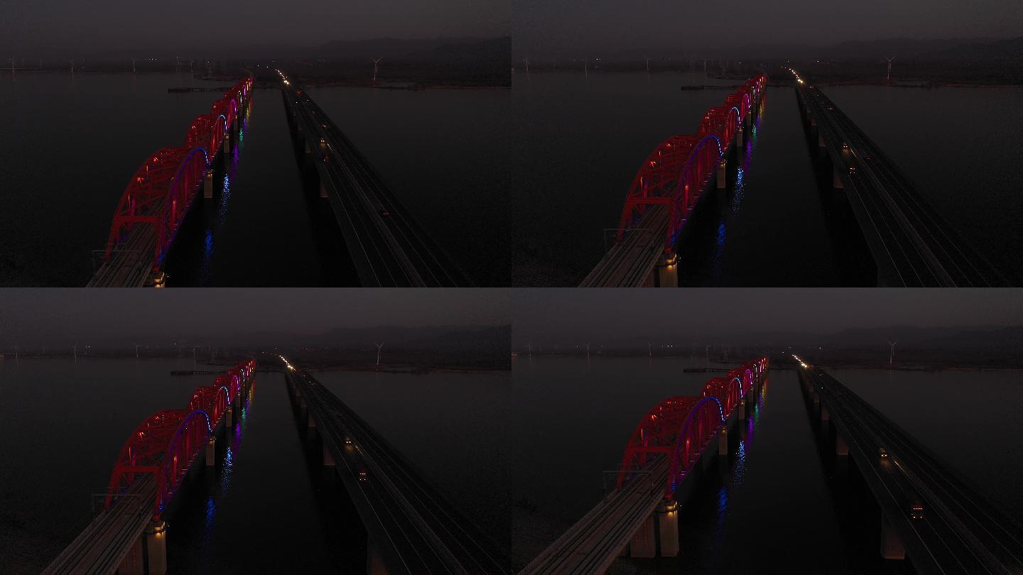 京张高铁跨官厅水库特大桥景观照明效果