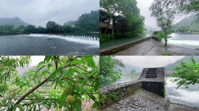 鹅卵石桥流水人家