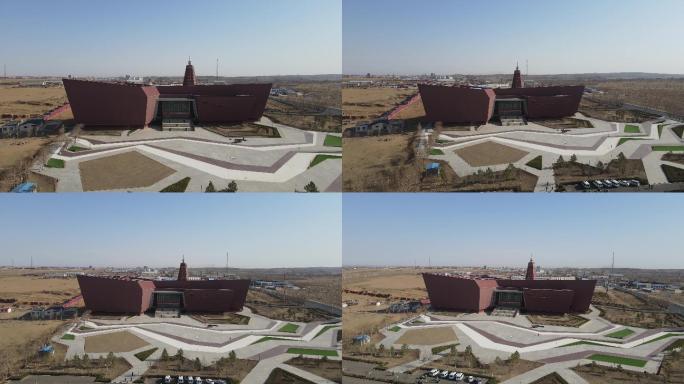 内蒙古四子王旗历史博物馆航拍素材