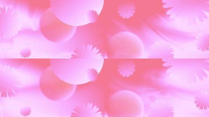 可爱梦幻粉色小球花瓣无缝循环舞台动态背景