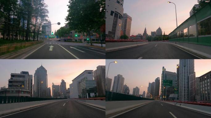 上海封城中的寂静高架路