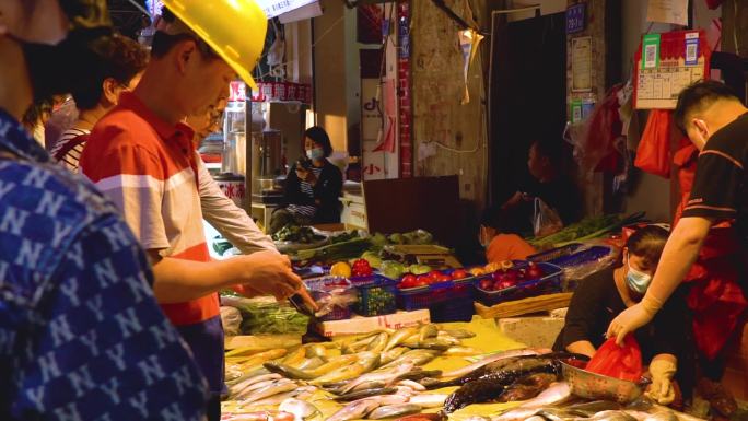 市民菜市场海鲜市场买卖海鲜