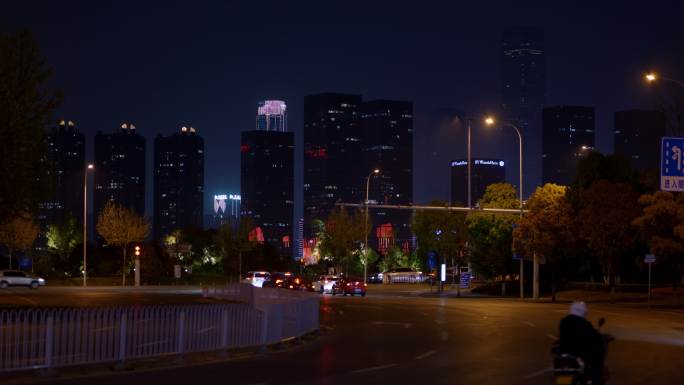 长沙城市江边夜景万达广场