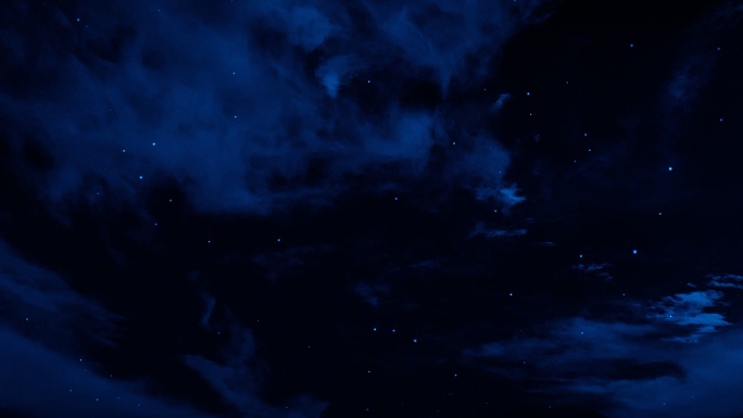 【HD天空】蓝色夜晚星空夜云梦幻奇幻星夜