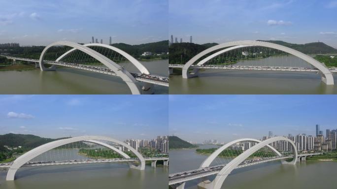 环绕航拍南宁大桥4K长镜头