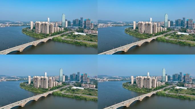 【4K】航拍惠州大桥江北片区地标建筑