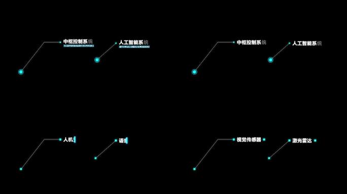 科技文字字幕跟踪包装