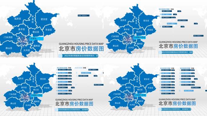 北京房价数据图AE模板