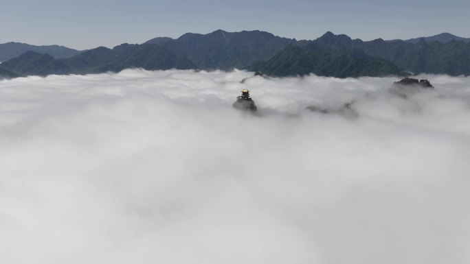 陕西西安秦岭终南山南五台云海延时