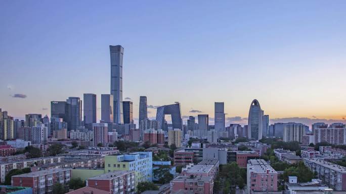 北京国贸CBD商务中心4K延时视频