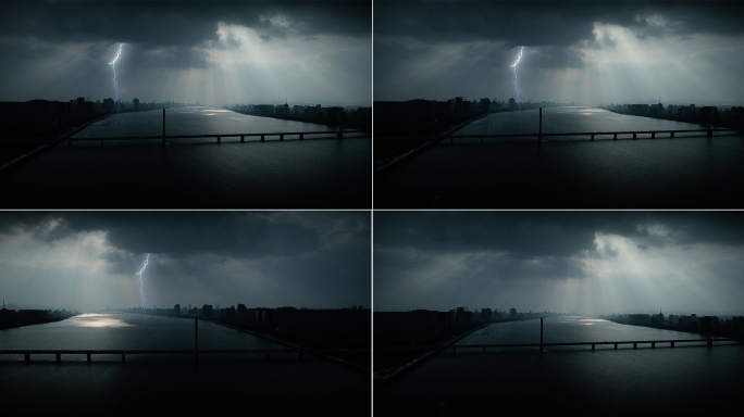 城市暴风雨来临