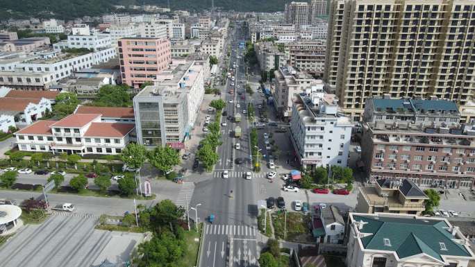 玉环 龙溪 城镇 航拍 道路 公园 学校