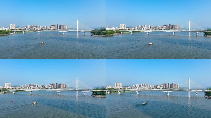 【4K】惠州市惠城区合生大桥蓝天轮船