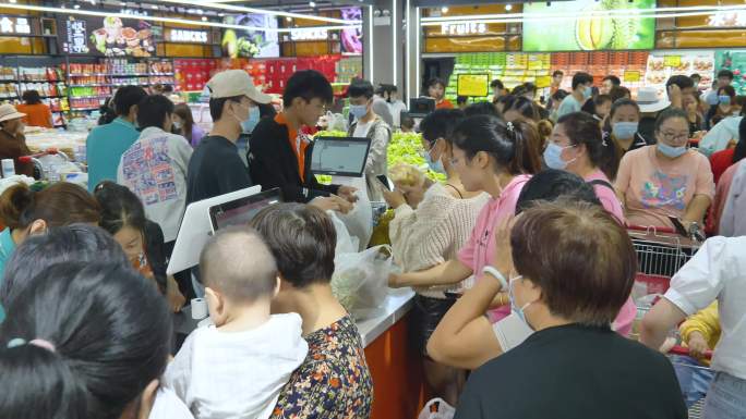 超市人流延时 商场延时 购物人流