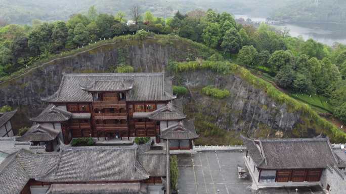 航拍重庆园博园唯美空镜头