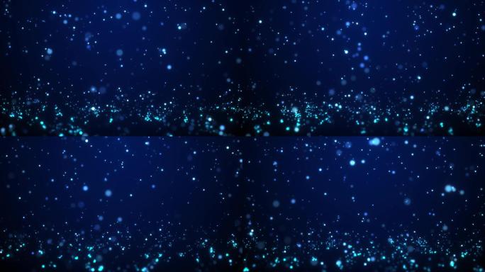 蓝色梦幻粒子背景-无缝循环