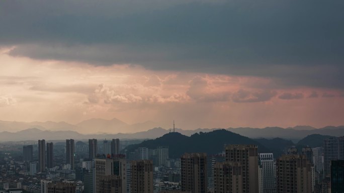 【4k】日落降雨  山雨欲来