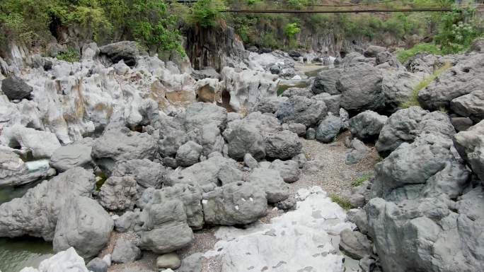 4K 枯水期的山谷河谷大峡谷