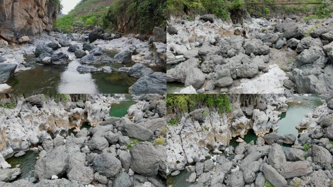 4K 枯水期的山谷河谷大峡谷